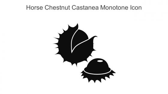 Horse Chestnut Castanea Monotone Icon In Powerpoint Pptx Png And Editable Eps Format