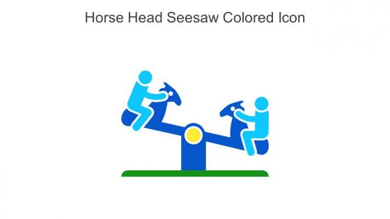 Horse Head Seesaw Colored Icon In Powerpoint Pptx Png And Editable Eps Format
