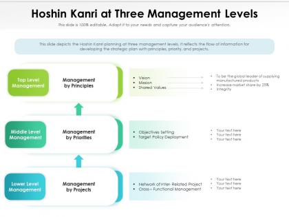 Hoshin kanri at three management levels