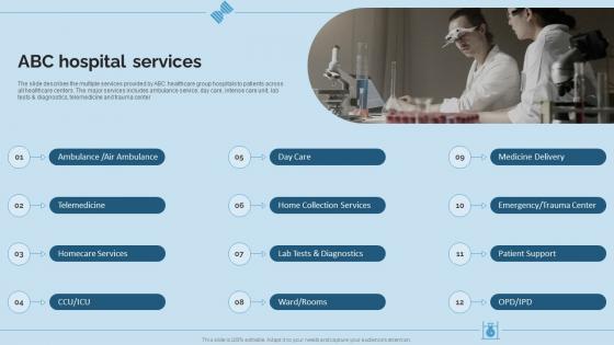 Hospital And Life Science Research Company Profile Abc Hospital Services