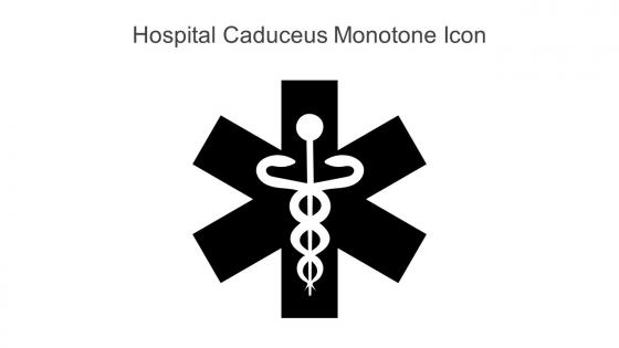 Hospital Caduceus Monotone Icon In Powerpoint Pptx Png And Editable Eps Format