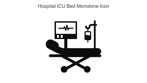 Hospital ICU Bed Monotone Icon In Powerpoint Pptx Png And Editable Eps Format