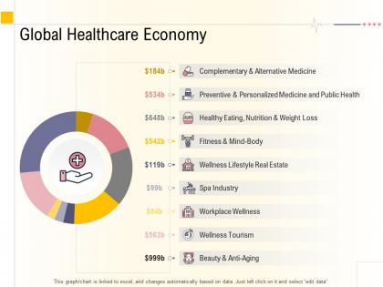 Hospital management business plan global healthcare economy ppt infographics