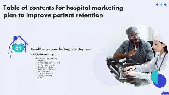 Hospital Marketing Plan To Improve Patient Retention Table Of Contents Strategy SS V