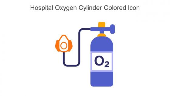 Hospital Oxygen Cylinder Colored Icon In Powerpoint Pptx Png And Editable Eps Format