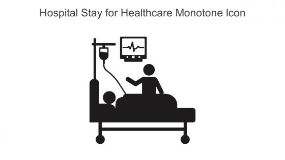 Hospital Stay For Healthcare Monotone Icon In Powerpoint Pptx Png And Editable Eps Format