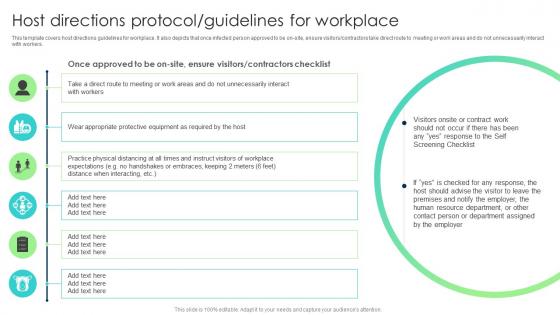 Host Directions Protocol Guidelines For Workplace Business Transformation Guidelines