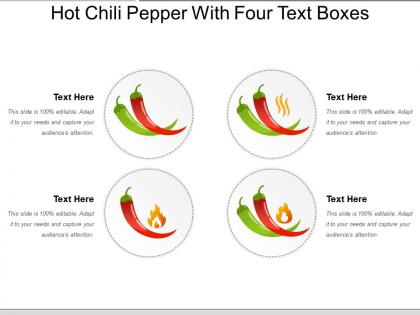 Hot chili pepper with four text boxes