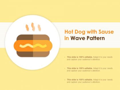 Hot dog with sause in wave pattern