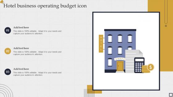 Hotel business operating budget icon
