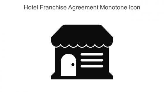Hotel Franchise Agreement Monotone Icon In Powerpoint Pptx Png And Editable Eps Format