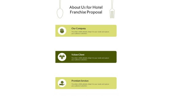 Hotel Franchise Proposal For About Us One Pager Sample Example Document