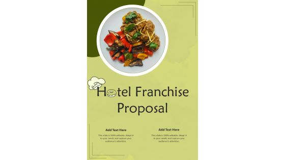 Hotel Franchise Proposal One Pager Sample Example Document