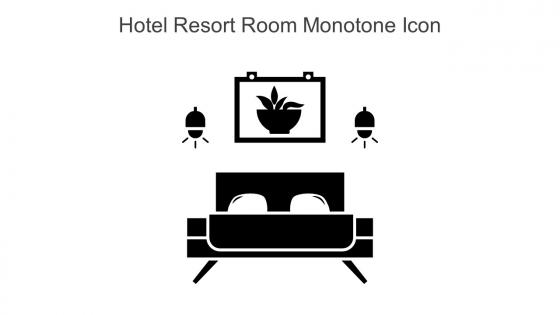 Hotel Resort Room Monotone Icon In Powerpoint Pptx Png And Editable Eps Format