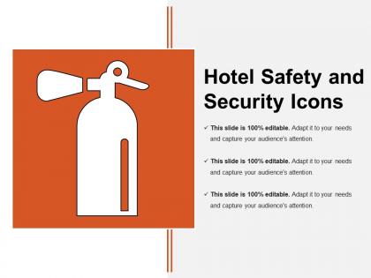 Hotel safety and security icons 2