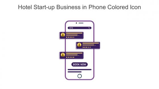Hotel Start Up Business In Phone Colored Icon In Powerpoint Pptx Png And Editable Eps Format