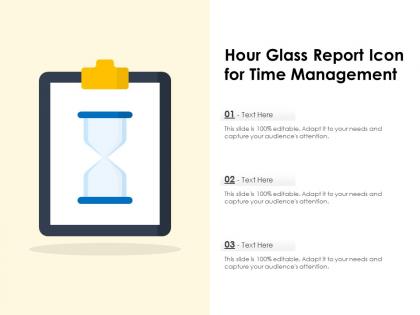 Hour glass report icon for time management