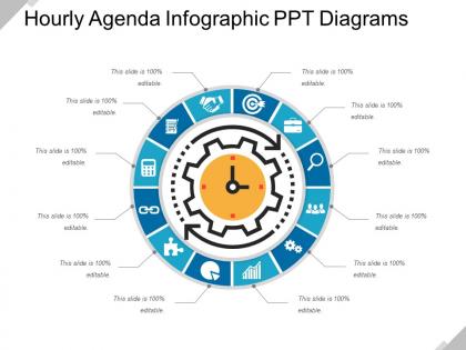 Hourly agenda infographic ppt diagrams