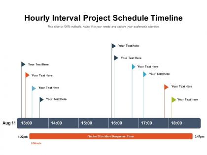 Hourly interval project schedule timeline