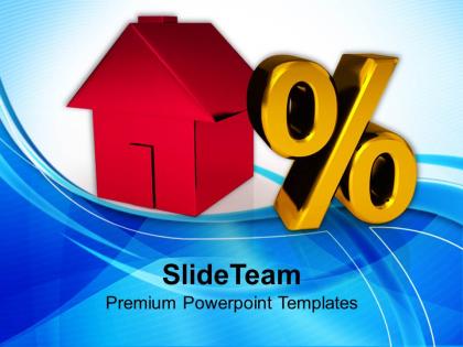 House and percent symbol investment powerpoint templates ppt themes and graphics