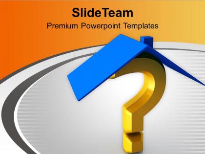 House and question mark security powerpoint templates ppt themes and graphics 0213