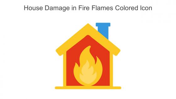 House Damage In Fire Flames Colored Icon In Powerpoint Pptx Png And Editable Eps Format