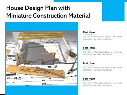 House design plan with miniature construction material