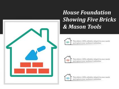House foundation showing five bricks
