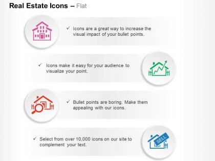 House growth in property rates searching the best home sale ppt icons graphics
