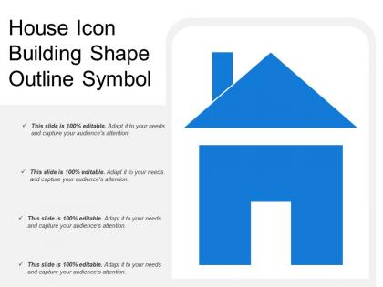 House icon building shape outline symbol