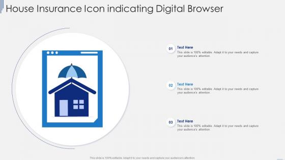 House Insurance Icon Indicating Digital Browser