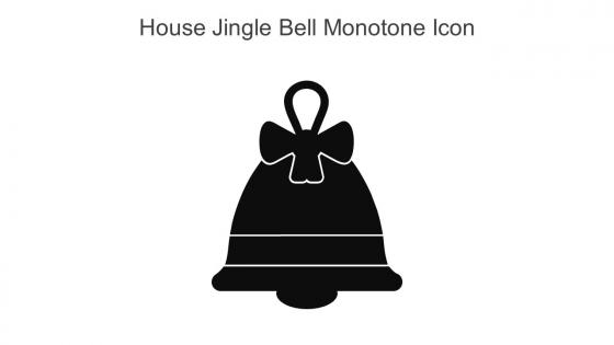 House Jingle Bell Monotone Icon In Powerpoint Pptx Png And Editable Eps Format