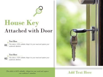 House key attached with door