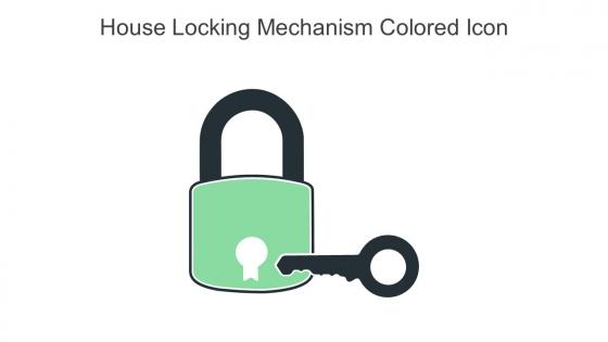 House Locking Mechanism Colored Icon In Powerpoint Pptx Png And Editable Eps Format