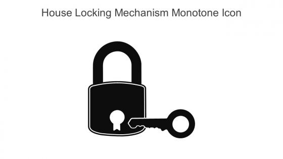 House Locking Mechanism Monotone Icon In Powerpoint Pptx Png And Editable Eps Format