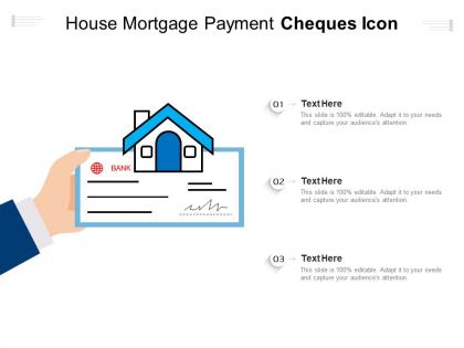 House mortgage payment cheques icon