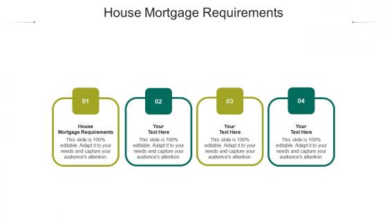 House mortgage requirements ppt powerpoint presentation summary graphics pictures cpb