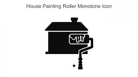 House Painting Roller Monotone Icon In Powerpoint Pptx Png And Editable Eps Format