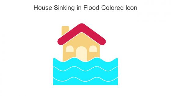 House Sinking In Flood Colored Icon In Powerpoint Pptx Png And Editable Eps Format