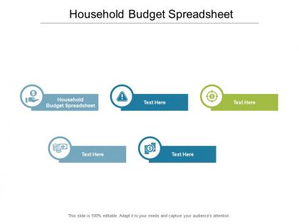 Household budget spreadsheet ppt powerpoint presentation outline infographic template cpb