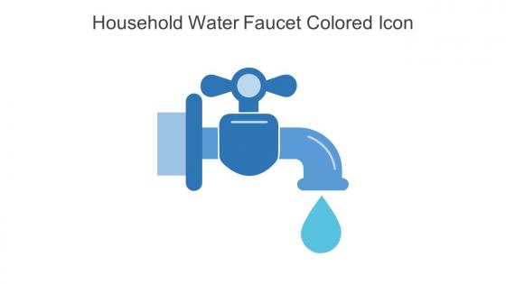 Household Water Faucet Colored Icon In Powerpoint Pptx Png And Editable Eps Format
