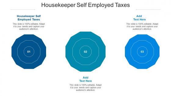 Housekeeper Self Employed Taxes Ppt Powerpoint Presentation Layouts Format Ideas Cpb