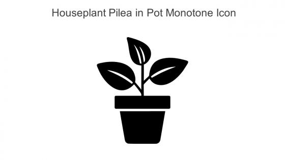 Houseplant Pilea In Pot Monotone Icon In Powerpoint Pptx Png And Editable Eps Format