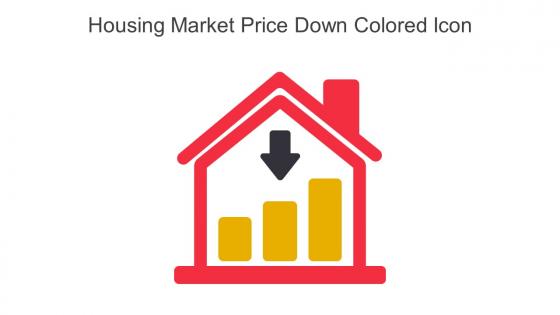 Housing Market Price Down Colored Icon In Powerpoint Pptx Png And Editable Eps Format