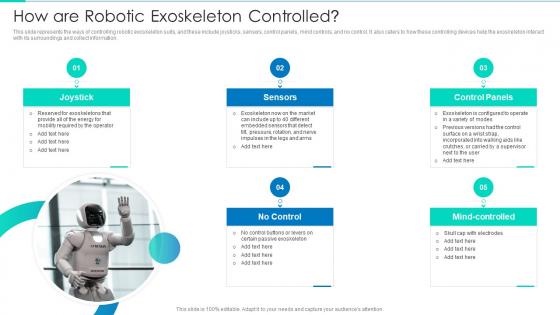 How Are Robotic Exoskeleton Controlled Robotic Exoskeletons IT Ppt Ideas