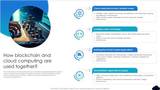 How Blockchain And Cloud Computing Are Used Together Complete Guide To Blockchain In Cloud BCT SS V