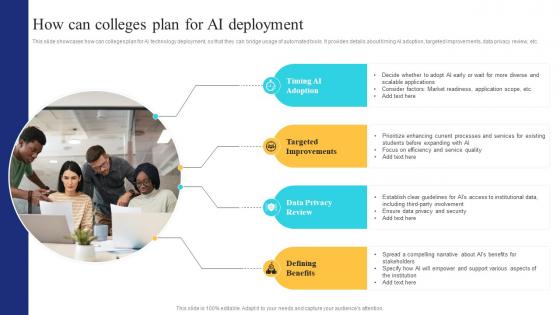 How Can Colleges Plan For Ai Deployment Ai In Education Transforming Teaching And Learning AI SS