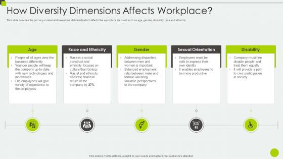 How Diversity Dimensions Affects Workplace Ppt Powerpoint Themes