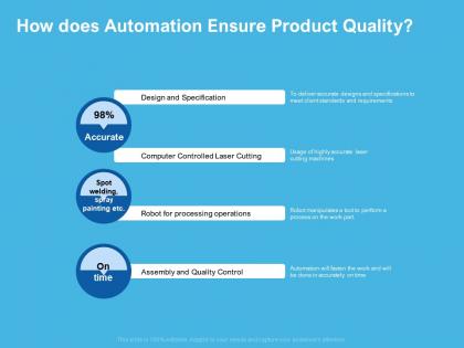 How does automation ensure product quality specification ppt presentation tips