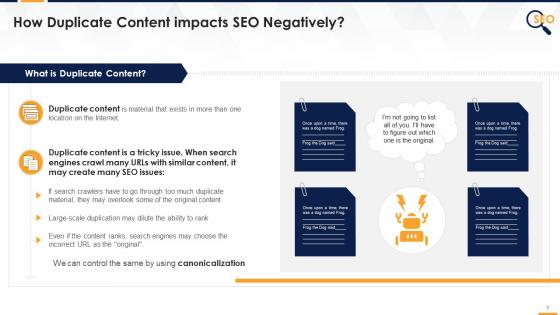 How duplicate content impacts seo negatively edu ppt
